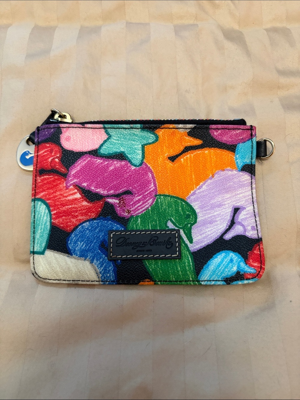 Dooney & Bourke Multicolor Pepper Print Zip Card Case